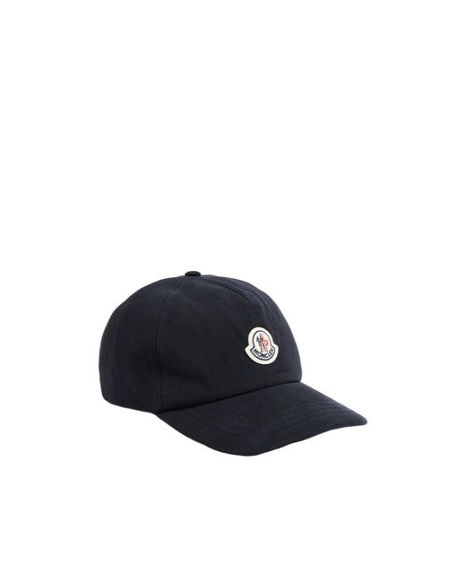 Moncler Blue Logo Cotton Cap for men