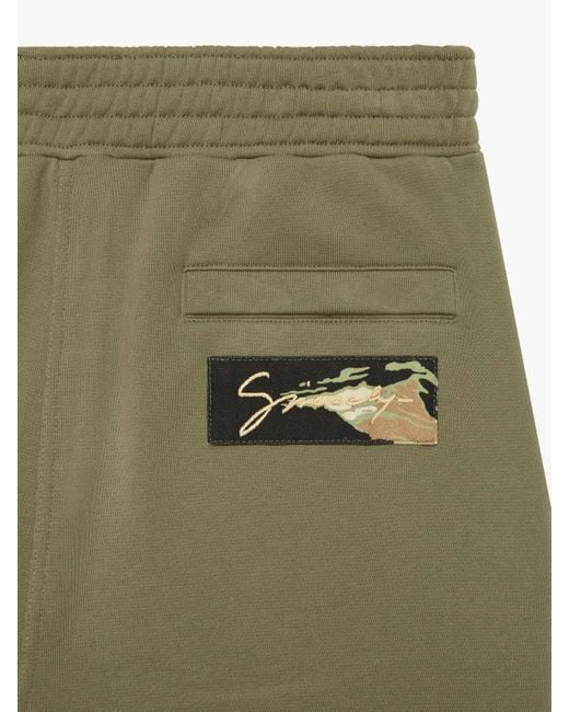 Givenchy Green Camouflage Patch Sweatpants for men