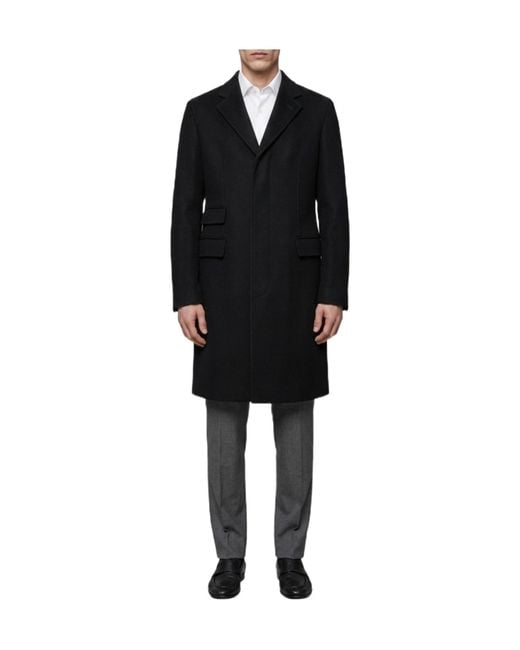 The Row Black Long-Sleeved Coat for men