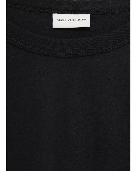 Dries Van Noten Black Crew Neck Short-Sleeved T-Shirt