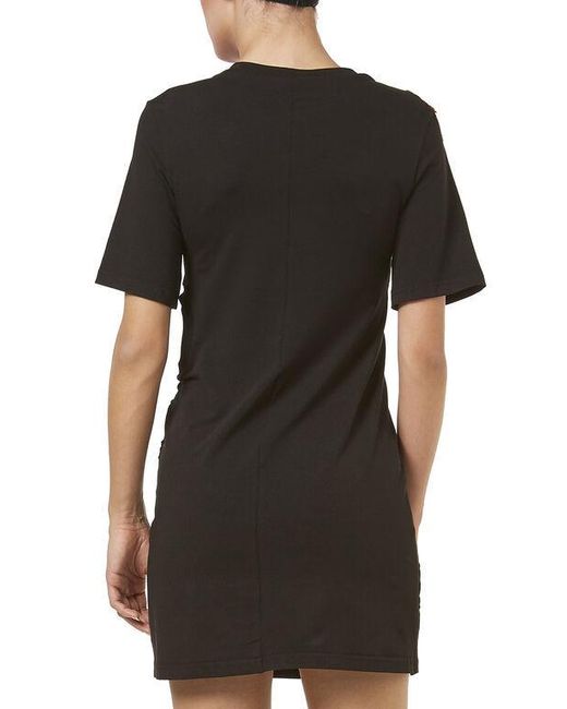Philipp Plein Black Logo Details T-Shirt Dress