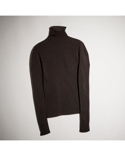 Gucci Black Seamless Turtleneck Top
