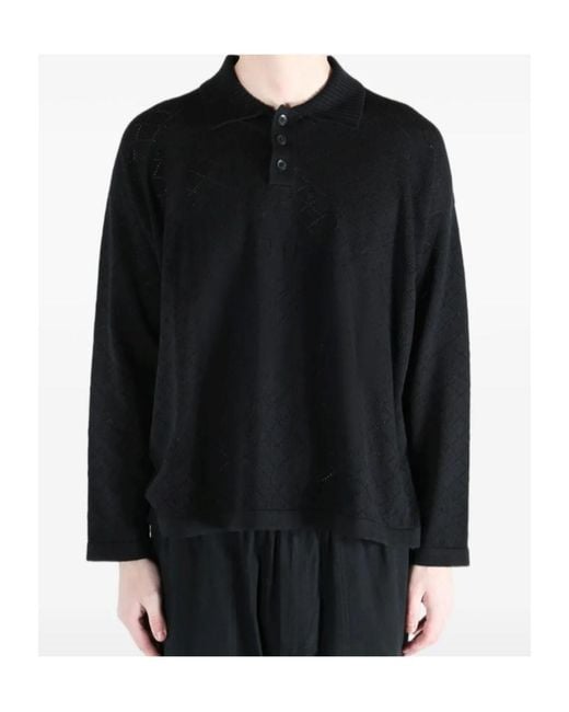 Bode Black Polo Shirts for men