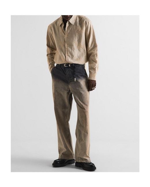 Our Legacy Gray Gradient Color Denim Long Pants for men