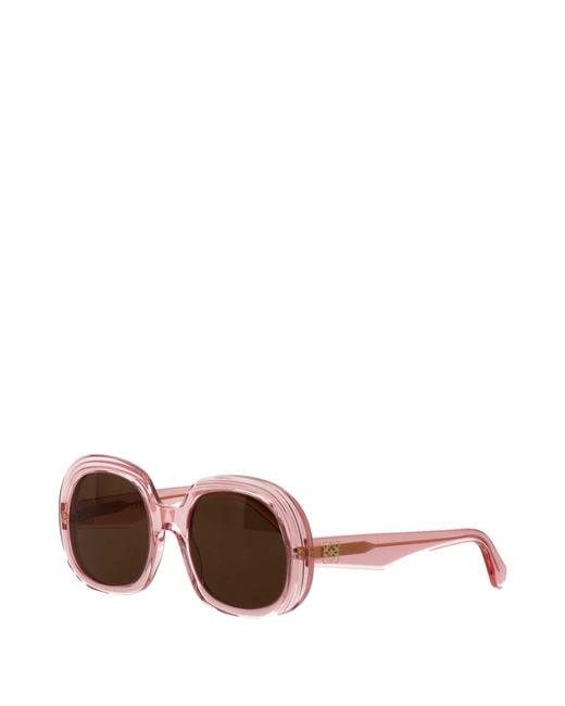 Loewe Brown Mini Anagram Steps Square Sunglasses