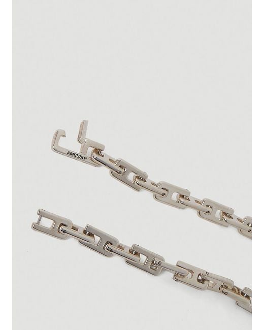 Ambush Metallic A-Chain Logo Engraved Necklace for men