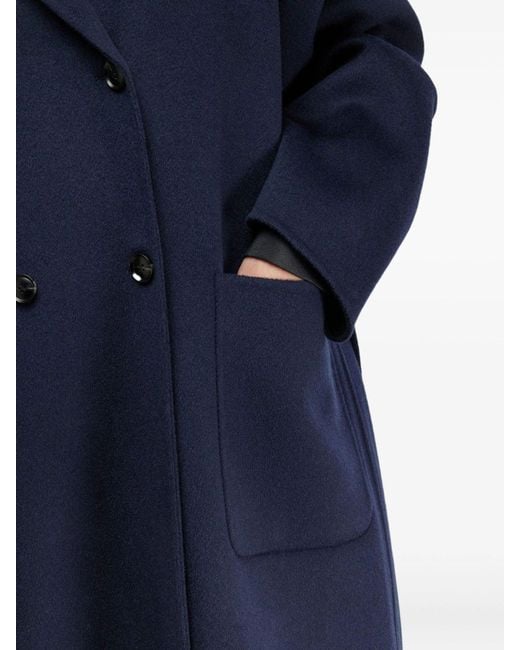 Semicouture Blue Double Breasted Coat