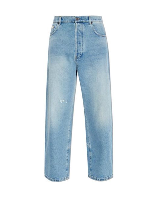 Moschino Blue Logo-Patch Jeans for men
