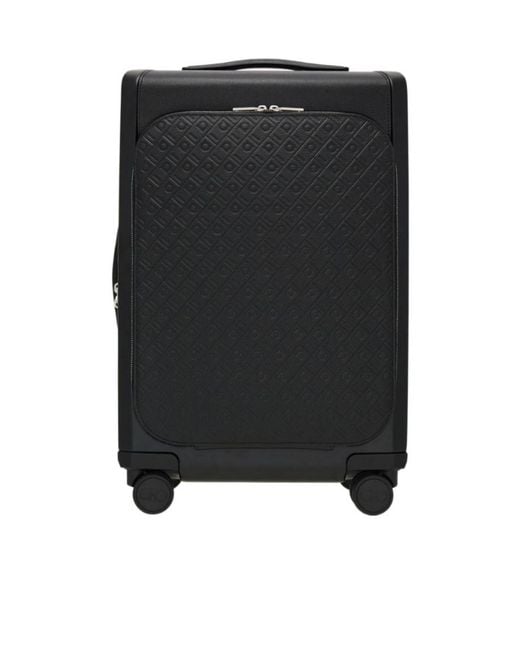 Ferragamo Black Embossed Ferragamo Monogram Hand Luggage for men