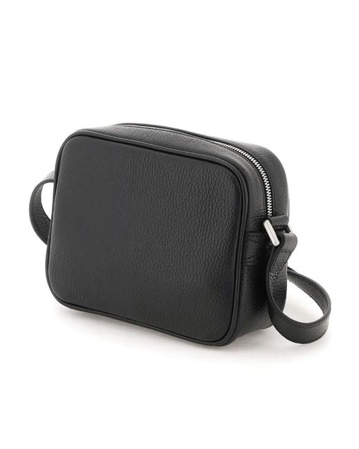Emporio Armani Black Leather Shoulder Bag for men