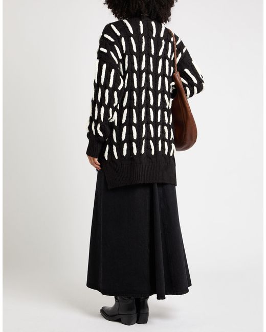 Farm Rio Black Two-Tone Cardigan