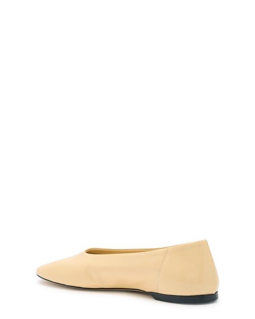 Totême  Natural Slip Patent Leather Ballet Flats