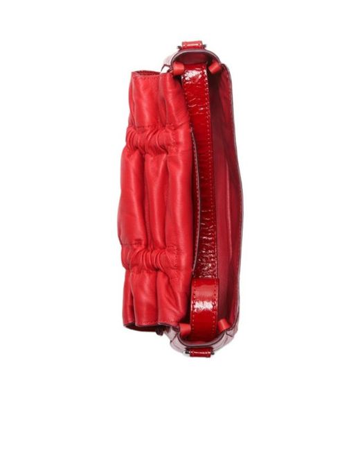 Acne Red Multipocket Micro Tote Bag