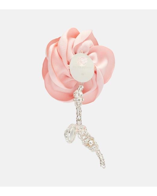 Magda Butrym Pink Embellished-Plated Single Earring