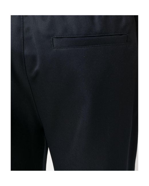 A.P.C. Blue Elastic Waist Straight-Leg Pants for men