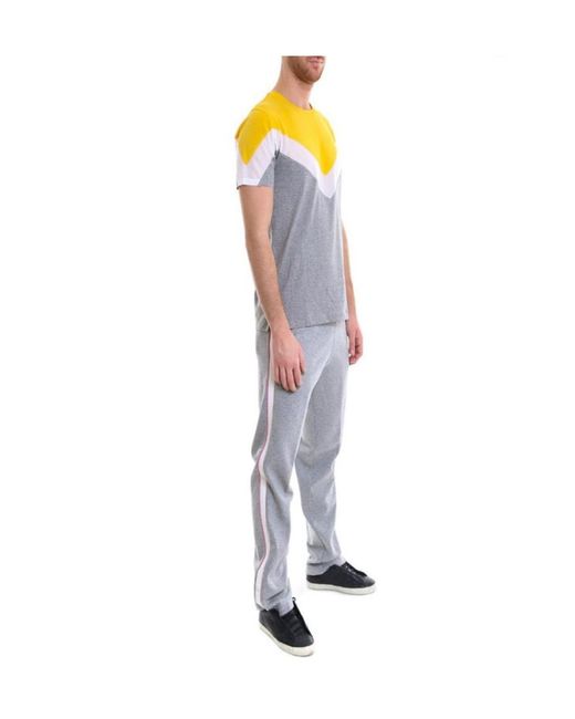 Valentino Gray Side Striped Sweatpants for men