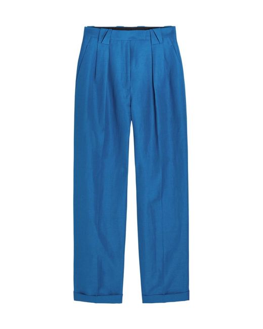 Versace Blue Solid Color Casual Long Pants
