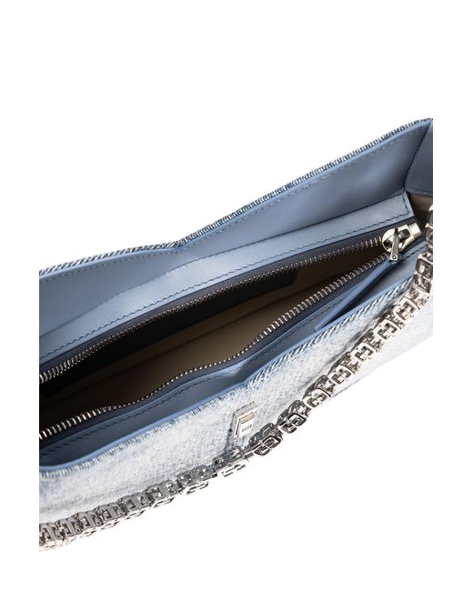 Givenchy Blue Cut-Out Zipped Small Shoulder Bag