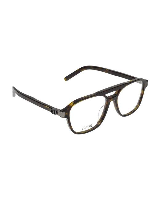 Dior White Eyewear Aviator Glasses for men