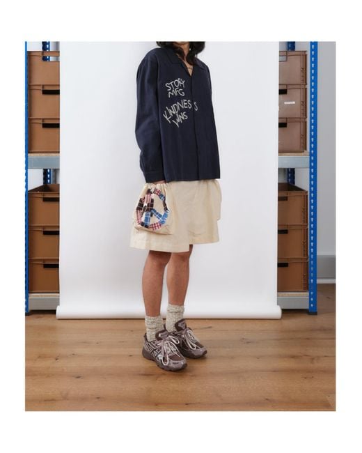 STORY mfg. Blue Greetings Shirt Ls