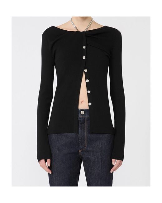 Sportmax Black Chain Cardigan