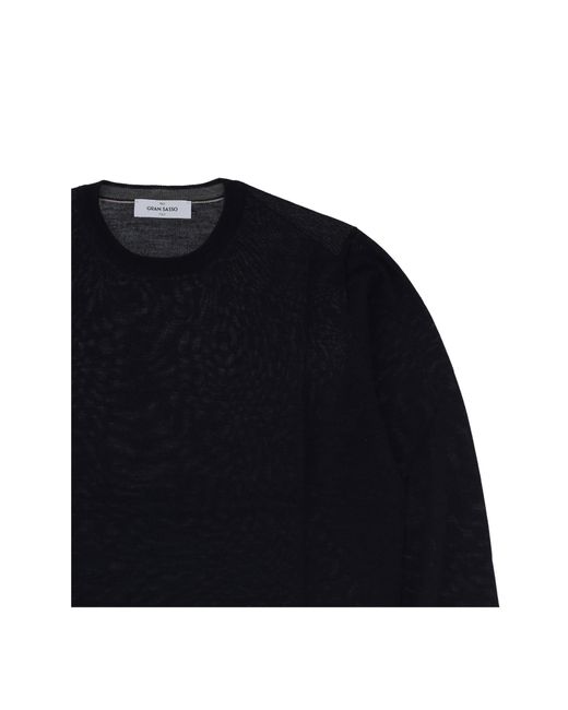 Gran Sasso Blue Crewneck Pullover for men