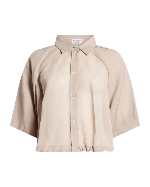 Brunello Cucinelli Natural Short Sleeves Shirt