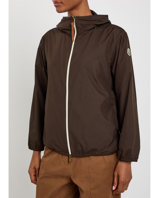 Moncler Brown Fegeos Hooded Shell Jacket