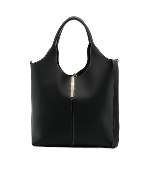 Tod's Black Leather Tote Bag