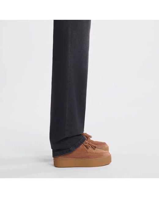 Hogan Brown Lace-Up Round Toe Boots