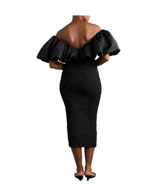 Mara Hoffman Black Popcorn Organic Cotton Midi Dress