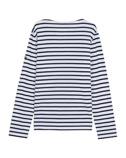 Saint James Blue Guildo Striped Longsleeve Sailor Top for men