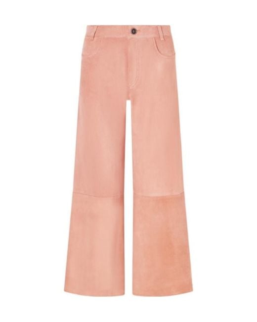 Stouls Pink Straight Wide-Leg Pants