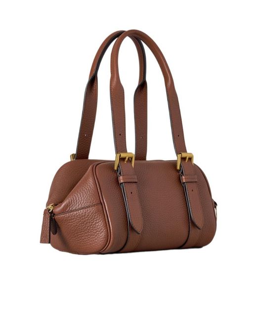Mulberry Brown Small Boston Top Handle Handbag
