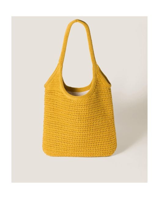 関税込 MiuMiu IVY raffia-effect woven tote bag Miu Miu Ivy Raffia-Effect Woven Tote Bag in Yellow | Lyst