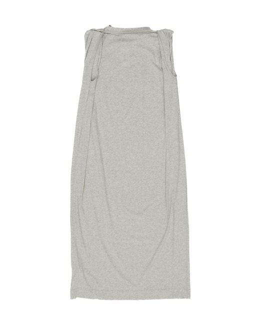 Dries Van Noten Gray Draped Dress