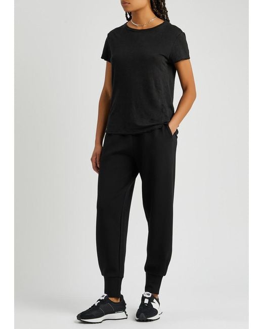 Varley Black The Relaxed Pant Stretch-Jersey Sweatpants