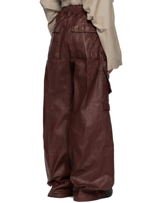 Rick Owens Brown Drawstring Casual Pants