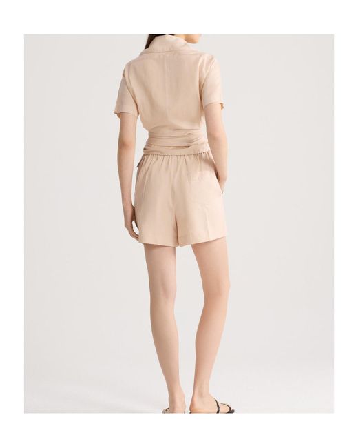 Patou Natural Knotted Striped-Pattern Shirt