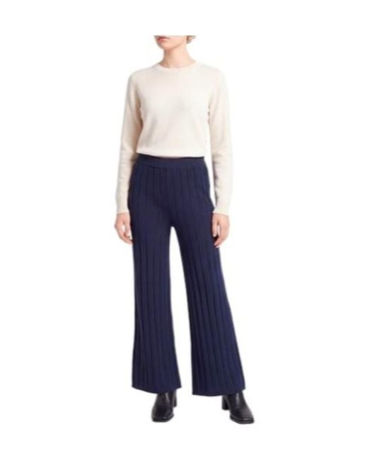 Max Mara Blue Loose Knitted Trousers