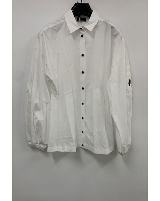 Moncler White Puff-Sleeve Shirt