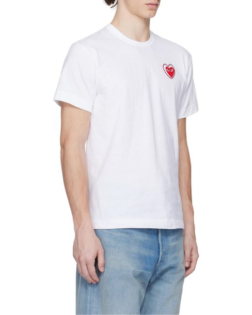 COMME DES GARÇONS PLAY White Crew Neck T-Shirt for men