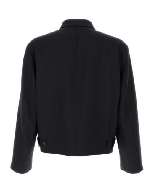 Jil Sander Blue Long Sleeve Zip-Up Jacket for men