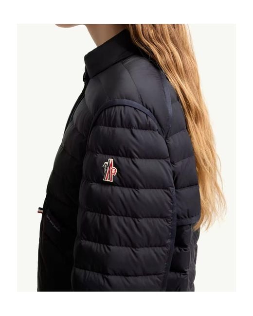 Moncler Blue Grenoble Madulains Logo Patch Quilted Jacket