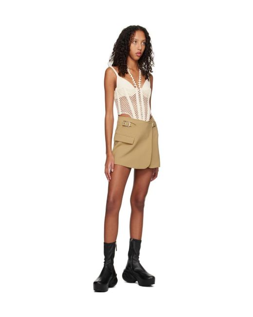 Dion Lee Natural Interlock Blazer Mini Skirt