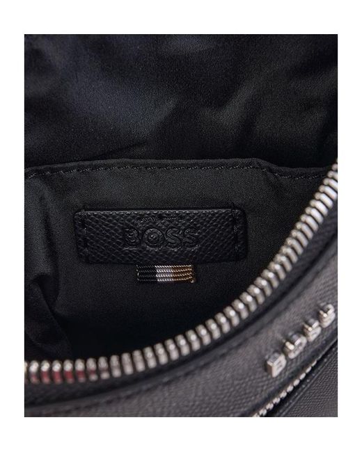 Boss Black Logo-Lettering Messenger Bag for men