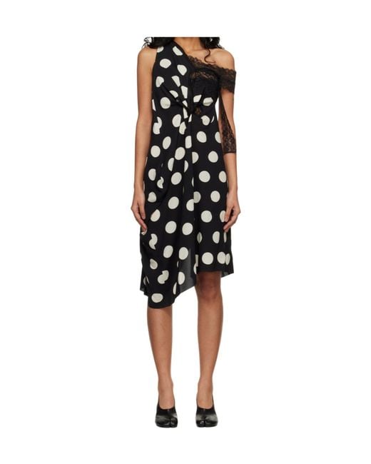 Junya Watanabe Black Polka Dot Dress
