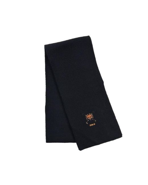 Polo Ralph Lauren Black Knitted Scarf