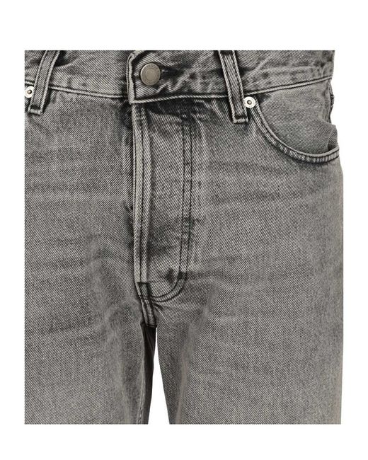 Haikure Gray Logo Patch Classic Jeans for men