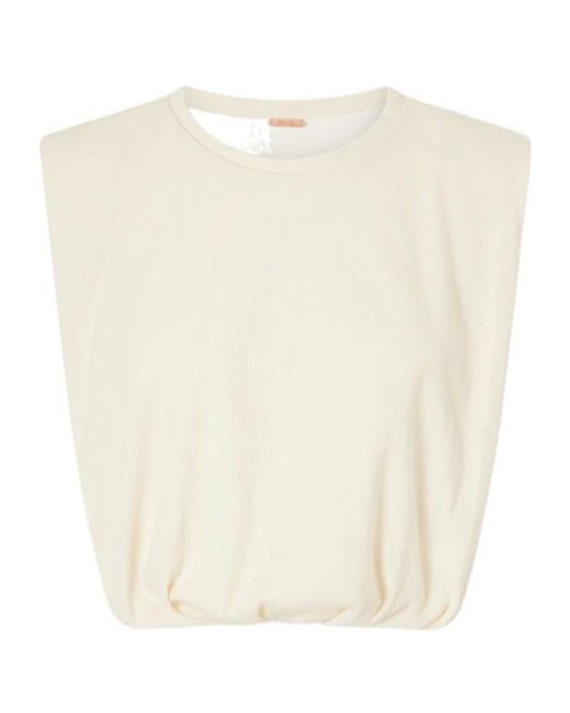 Johanna Ortiz White Muraya Ribbed Tank Top